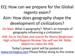 EQ: How can we prepare for the Global regents exam? Aim