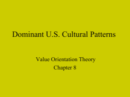 Dominant US Cultural Patterns