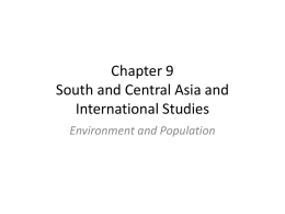 Chapter 8 South/Central Asia and International Studies