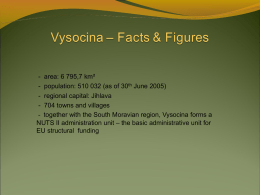 Vysocina – Facts & Figures