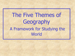 The Five Themes of Geography - Franklin Township Board of