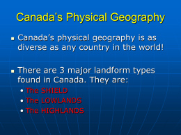 The Canadian Shield - Mrs. Howe's Geography Website