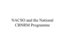 NACSO and the National CBNRM Programme