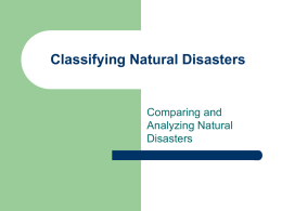 Classifying Natural Disasters