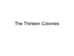 The Thirteen Colonies - Effingham County Schools