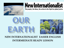 Our Earth - New Internationalist Easier English Wiki