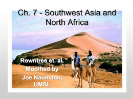 Chapter 7: Southwest Asia and North Africa