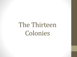 The Thirteen Colonies - Effingham County Schools