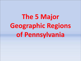 The 5 Major Geographic Regions of Pennsylvania