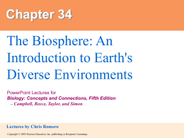 34. The Biosphere: An Introduction to Earth`s Diverse Environments