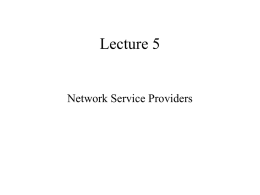 Network service providers