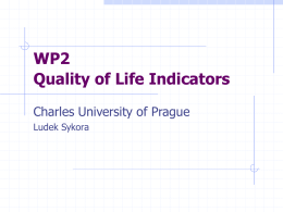 WP2 Quality of Life Indicators
