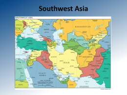 Southwest Asia Notes