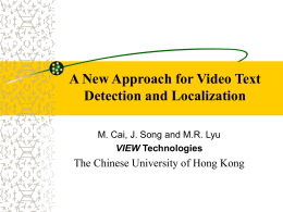 presentation - The Chinese University of Hong Kong