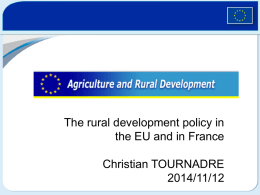1. Rural development Policy 2014-2020