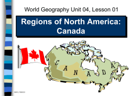 Regions of North America: Canada