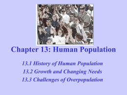 Chapter 13: Human Population - Nutley Public School District