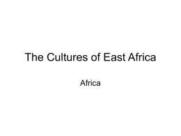 The Cultures of East Africa