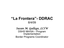 La Frontera - Texas Department of State Health Services