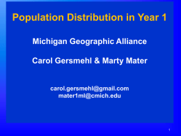 Population Distribution in Year 1 PP​T