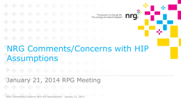 NRG Concerns with HIP Assumptions 20130121