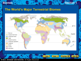 Biomes basic criteria
