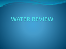 Water EOG Quick Review