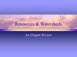 Resources & Watersheds