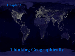Chapter 1: Thinking Geographically