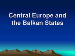 Central Europe and the Balkan States