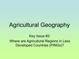 Agricultural Geography