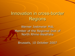 Innovation in cross-border Regions