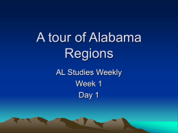 A tour of Alabama Regions