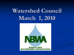 Watershed Council March 1, 2010 - North Bay Watershed Association