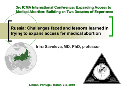 Russia - International Consortium for Medical Abortion