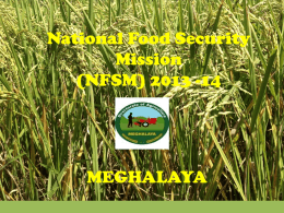 Meghalaya - National Food Security Mission