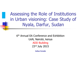 Assessing the Role of Institutions in Urban visioning