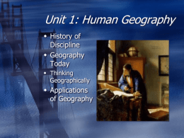 3 Geographical perspectives