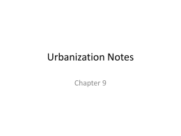 Urbanization Notes