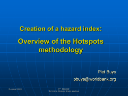 Creation of a hazard index - EM-DAT