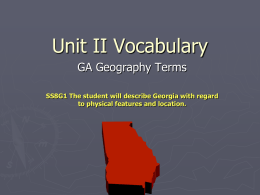 Unit II Vocabulary