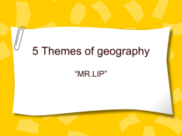 5 Themes of geography