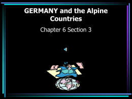 GERMANY and the Alpine Countries
