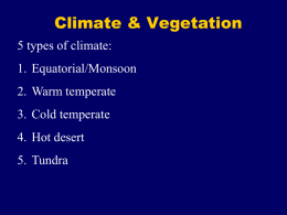 Climate & Vegetation