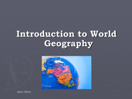 Intro to World Geography