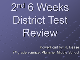 2nd 6 Weeks District Test Review
