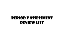Period V Review Terms