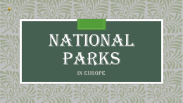 National parks - YPEF Young People in European Forests