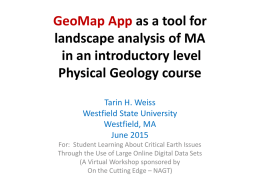 GeoMapp App as a tool for landscape analysis of MA