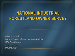 National Industrial Woodland Owner Survey